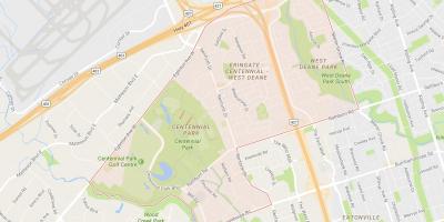 Mapa de Eringate barrio Toronto
