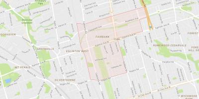 Mapa de Fairbank barrio Toronto