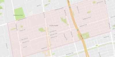 Mapa de Glen barrio Parque Toronto