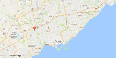 Mapa de Humber Alturas – Westmount provincia Toronto