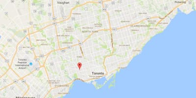 Mapa de Intersección Triángulo provincia Toronto