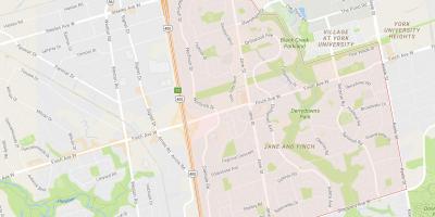 Mapa de Jane e Finch barrio Toronto