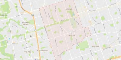 Mapa de L'Amoreaux barrio Toronto