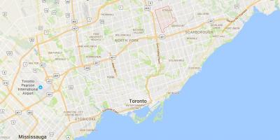 Mapa de L'Amoreaux provincia Toronto