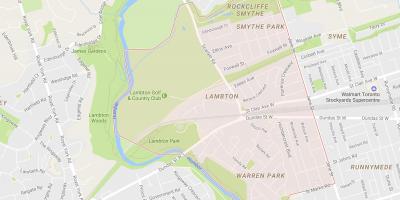 Mapa de Lambton barrio Toronto
