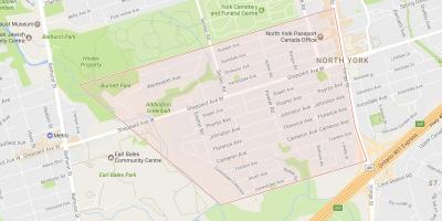Mapa de Lansing barrio Toronto