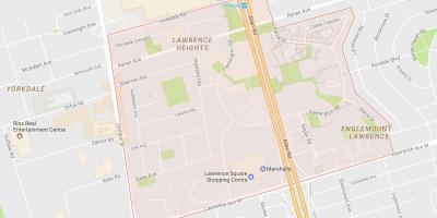 Mapa de Lawrence Alturas barrio Toronto
