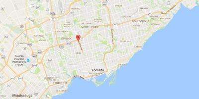 Mapa de Lawrence Alturas provincia Toronto