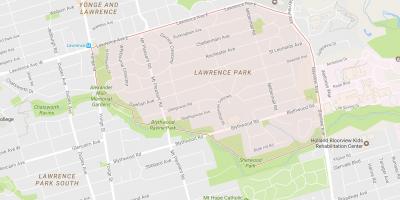Mapa de Lawrence barrio Parque Toronto