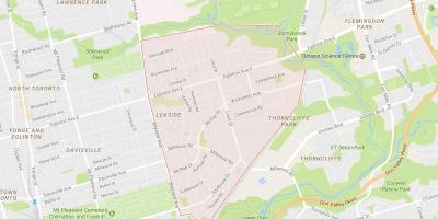 Mapa de Leaside barrio Toronto