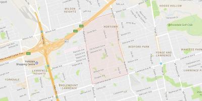Mapa de Ledbury barrio Parque Toronto
