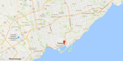 Mapa de Medio Bayfront provincia Toronto