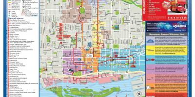 Mapa dos lugares de interese Toronto