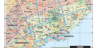 Mapa de maior Toronto área