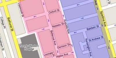 Mapa de Kensington Mercado Toronto Cidade