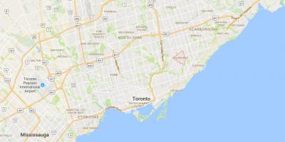 Mapa de Milla de Ouro da provincia Toronto