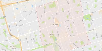 Mapa de Milliken barrio Toronto