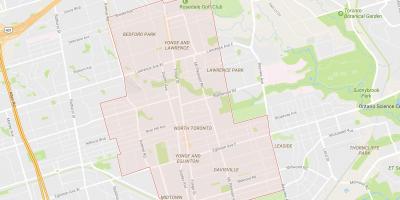 Mapa do Norte de barrio Toronto