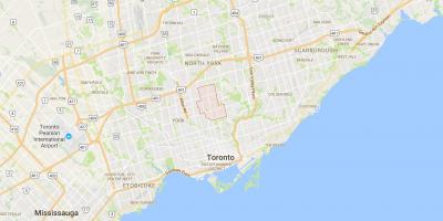 Mapa do Norte da provincia Toronto