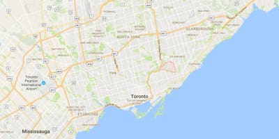 Mapa de O ' connor–Parkview provincia Toronto