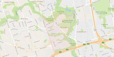 Mapa dos Olmos barrio Toronto