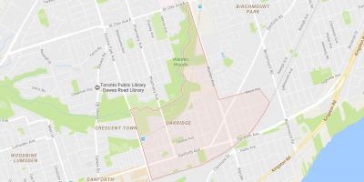 Mapa de Oakridge barrio Toronto