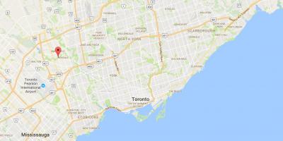 Mapa de Occidente Humber-Clairville provincia Toronto