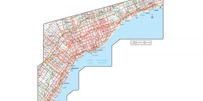Mapa de Estrada oficiais de Ontario