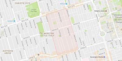 Mapa de Palmerston barrio Toronto