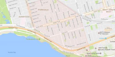 Mapa de Parkdale barrio Toronto