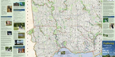 Mapa de parques e rutas para camiñar West Toronto