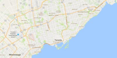 Mapa de Princesa Xardíns provincia Toronto