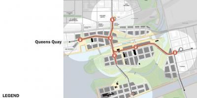 Mapa de Projets Oriental Beira Leste Bayfront Toronto