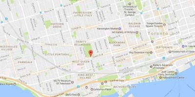 Mapa de Queen Street West barrio Toronto