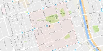 Mapa de Rexente barrio Parque Toronto