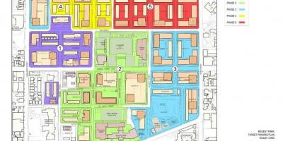 Mapa de Revitalización plan Director Parque Toronto