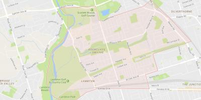Mapa de Rockcliffe–Smythe barrio Toronto
