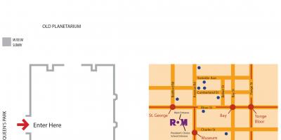 Mapa de Royal Ontario Museum de aparcamento