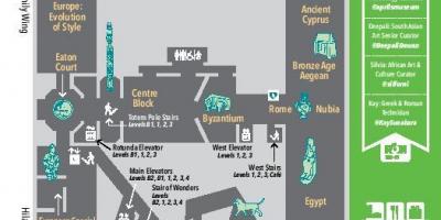 Mapa de Royal Ontario Museum nivel 3