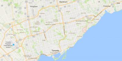 Mapa de Scarborough Aldea provincia Toronto