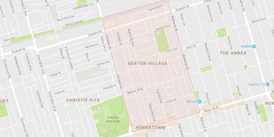 Mapa de Seaton Aldea barrio Toronto