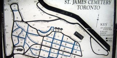 Mapa de St James cemiterio