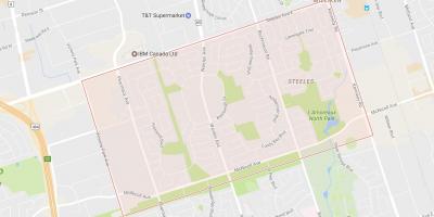 Mapa de Steele barrio Toronto