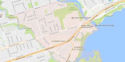 Mapa de Stonegate-Queensway barrio barrio Toronto