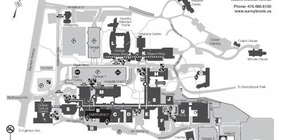 Mapa de Sunnybrook ciencias da Saúde centro - SHSC