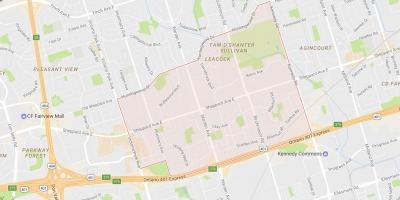 Mapa de Tam O'Shanter – Sullivan barrio Toronto