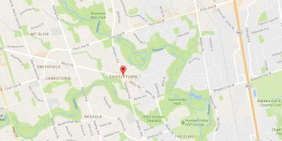 Mapa de Thistletownneighbourhood barrio Toronto