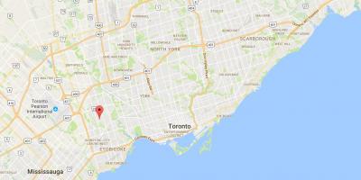 Mapa de Thorncrest Aldea provincia Toronto