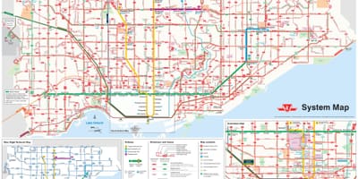 Mapa de Toronto autobús