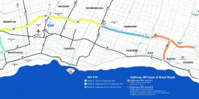 Mapa de Toronto estrada 407